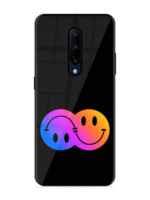 Gradient Smile Art Glossy Metal TPU Phone Cover for Oneplus 7 Pro Zapvi