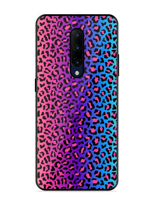 Colorful Leopard Seamless Glossy Metal Phone Cover for Oneplus 7 Pro Zapvi