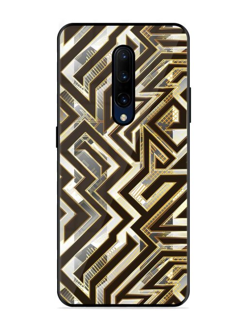 Technology Geometric Seamless Glossy Metal Phone Cover for Oneplus 7 Pro