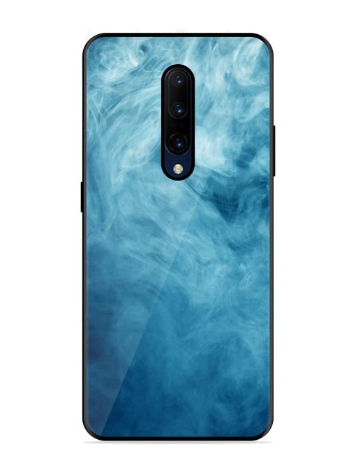 Blue Smoke Art Glossy Metal Phone Cover for Oneplus 7 Pro Zapvi