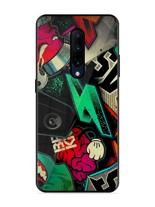 Graffiti Art Glossy Metal Phone Cover for Oneplus 7 Pro