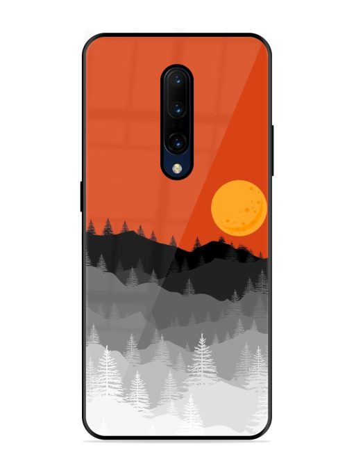 Mountain Lofi Sun Glossy Metal Phone Cover for Oneplus 7 Pro Zapvi