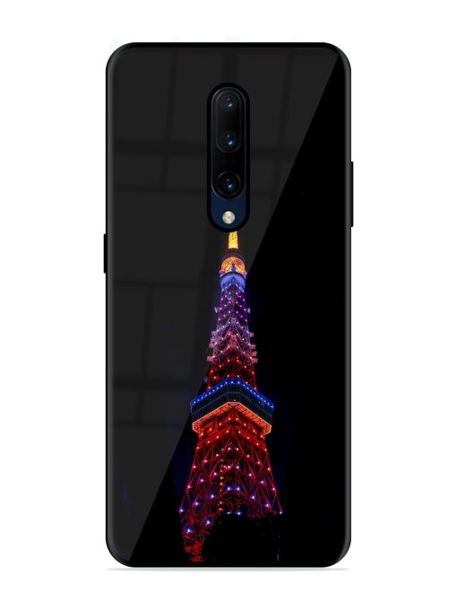 Eiffel Tower Night View Glossy Metal Phone Cover for Oneplus 7 Pro Zapvi