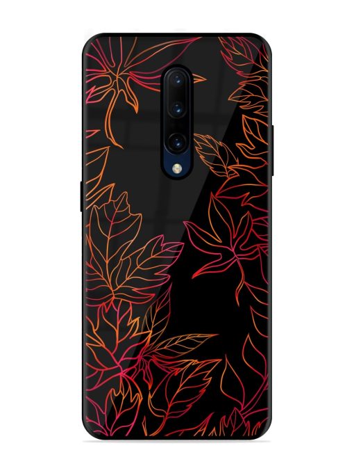 Red Floral Pattern Glossy Metal Phone Cover for Oneplus 7 Pro Zapvi