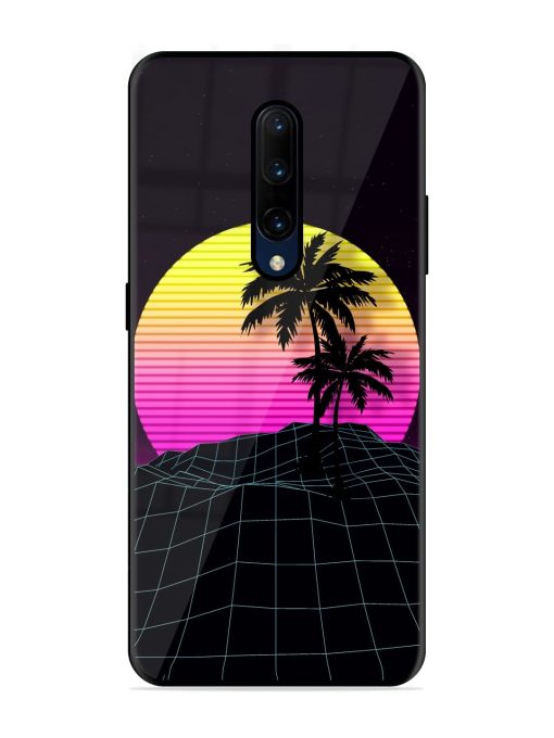 Coconut Vector Glossy Metal Phone Cover for Oneplus 7 Pro Zapvi