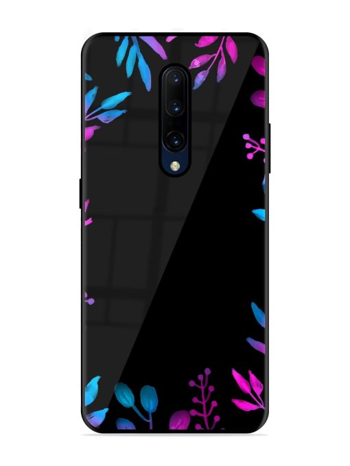 Flower Pattern Watercolor Glossy Metal Phone Cover for Oneplus 7 Pro