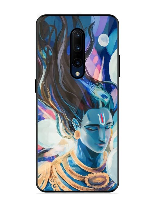 Bhagwan Sri Krishna Glossy Metal Phone Cover for Oneplus 7 Pro Zapvi