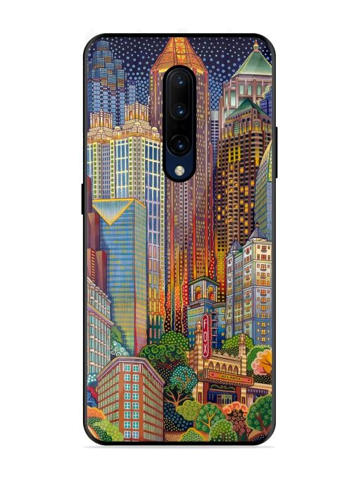 Cityscapes Art Glossy Metal Phone Cover for Oneplus 7 Pro