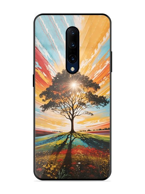 Abstract Tree Colorful Art Glossy Metal Phone Cover for Oneplus 7 Pro