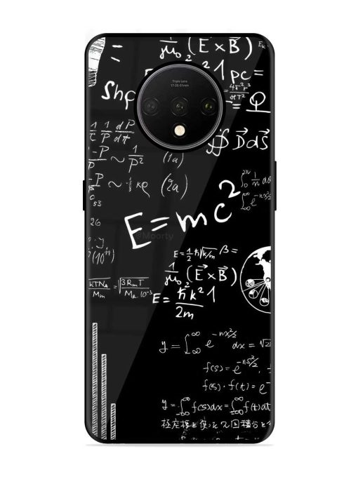 E=Mc2 Mass?Energy Equivalence Glossy Metal Phone Cover for Oneplus 7T Zapvi