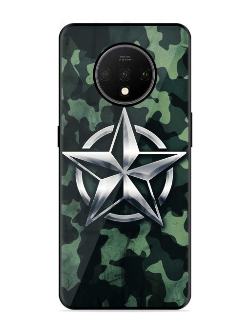 Indian Army Star Design Glossy Metal Phone Cover for Oneplus 7T Zapvi