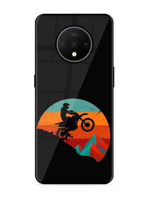 Mountain Bike Glossy Metal Phone Cover for Oneplus 7T Zapvi