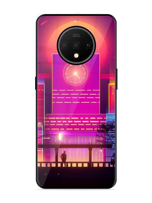 Clock Tower Glossy Metal TPU Phone Cover for Oneplus 7T