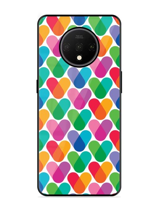 Overlapping Colors Colorful Glossy Metal TPU Phone Cover for Oneplus 7T