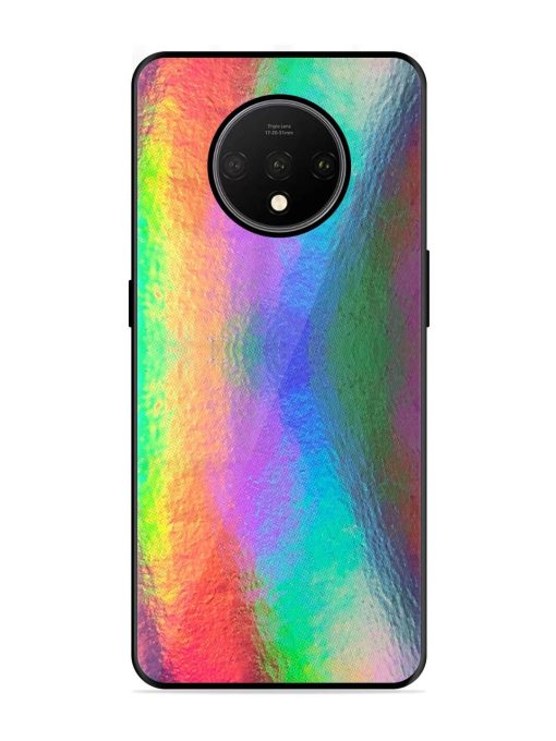 Colorful Holographic Background Glossy Metal TPU Phone Cover for Oneplus 7T Zapvi