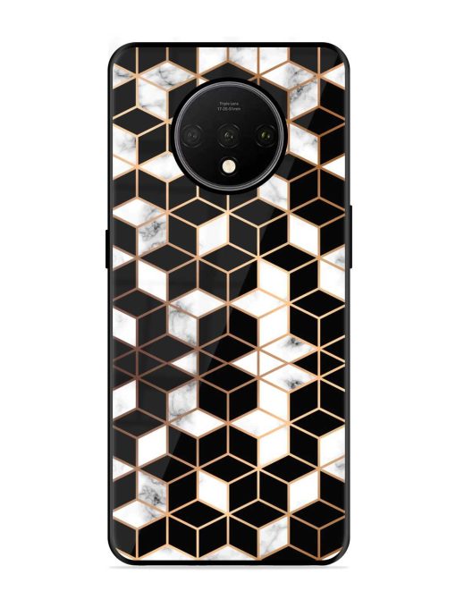 Vector Marble Texture Glossy Metal Phone Cover for Oneplus 7T