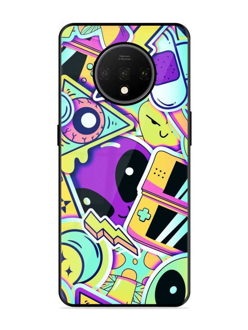 Scratch Art Glossy Metal Phone Cover for Oneplus 7T Zapvi