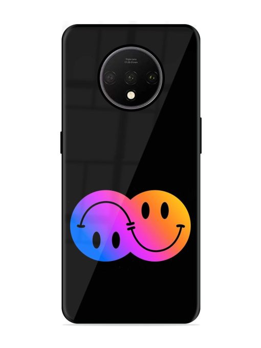 Gradient Smile Art Glossy Metal TPU Phone Cover for Oneplus 7T