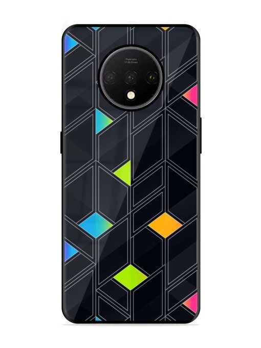 Abstract Mosaic Seamless Glossy Metal Phone Cover for Oneplus 7T Zapvi