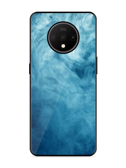 Blue Smoke Art Glossy Metal Phone Cover for Oneplus 7T Zapvi