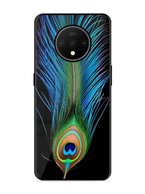 Peacock Feather Glossy Metal TPU Phone Cover for Oneplus 7T