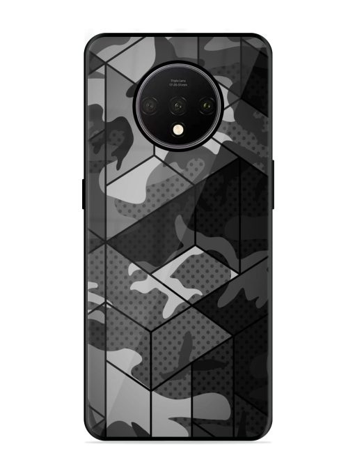 Hexagonal Pattern Glossy Metal Phone Cover for Oneplus 7T Zapvi