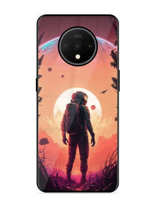 Red Sky At Morning Glossy Metal Phone Cover for Oneplus 7T Zapvi