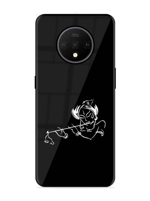 Krishna Flute Glossy Metal Phone Cover for Oneplus 7T Zapvi