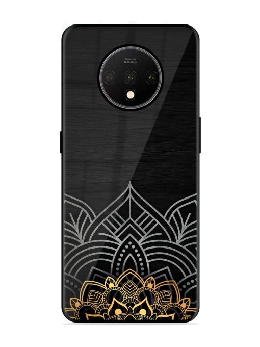 Decorative Golden Pattern Glossy Metal Phone Cover for Oneplus 7T