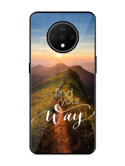 Find Your Way Glossy Metal Phone Cover for Oneplus 7T Zapvi