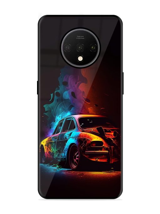 High Classic Car Art Glossy Metal Phone Cover for Oneplus 7T Zapvi