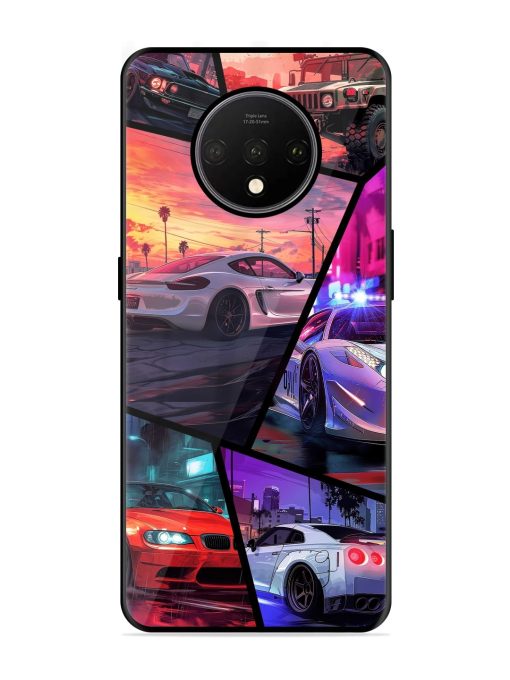 Ride In Pixels Glossy Metal Phone Cover for Oneplus 7T