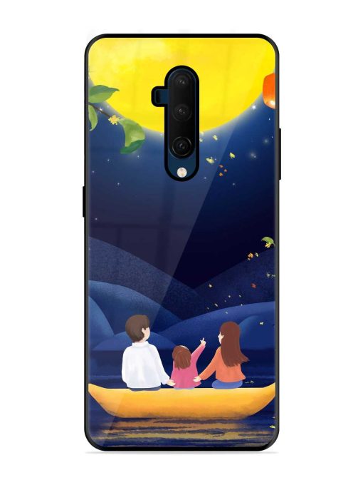 Happy Family And Beautiful View Glossy Metal Phone Cover for Oneplus 7T Pro Zapvi