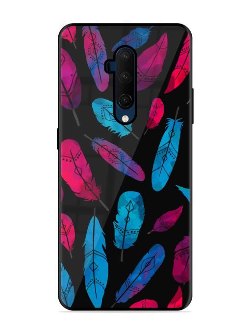 Feather Art Glossy Metal Phone Cover for Oneplus 7T Pro Zapvi