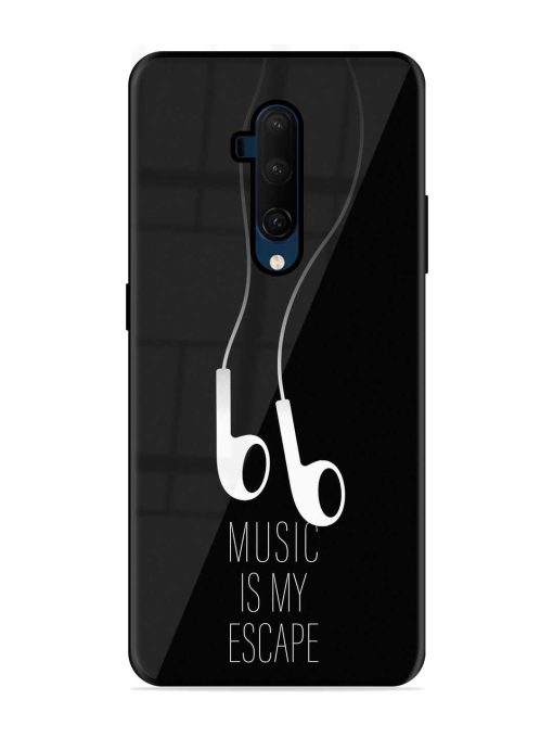 Music Is My Escape Glossy Metal Phone Cover for Oneplus 7T Pro Zapvi