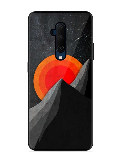 Black Mountain Glossy Metal Phone Cover for Oneplus 7T Pro