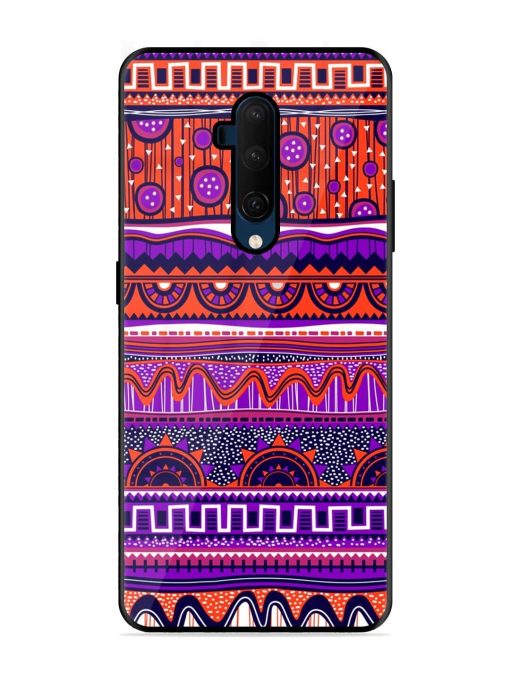 Ethnic Seamless Pattern Glossy Metal TPU Phone Cover for Oneplus 7T Pro Zapvi