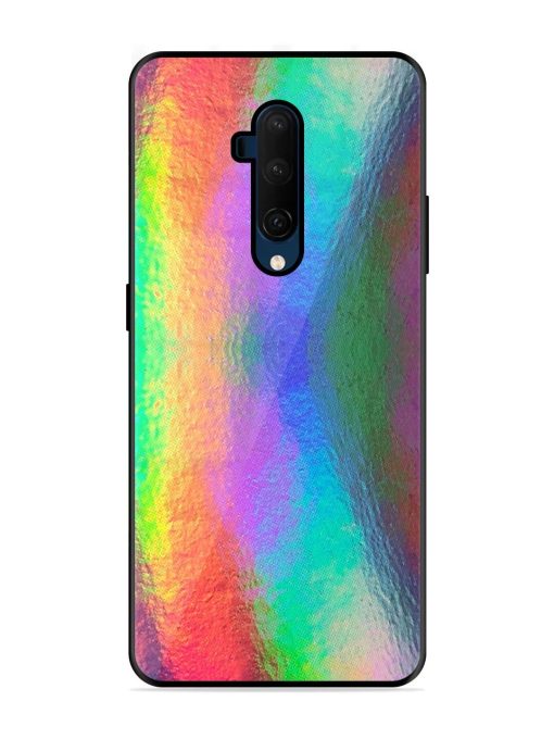 Colorful Holographic Background Glossy Metal TPU Phone Cover for Oneplus 7T Pro