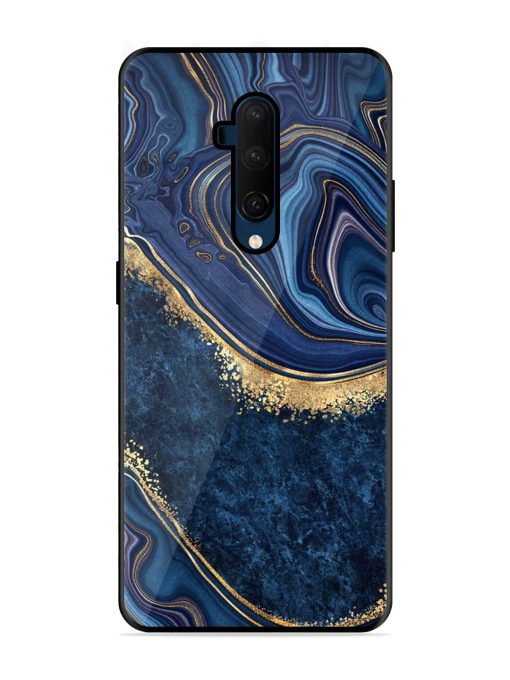 Abstract Background Blue Glossy Metal TPU Phone Cover for Oneplus 7T Pro Zapvi