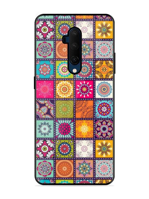 Seamless Pattern Vintage Glossy Metal Phone Cover for Oneplus 7T Pro