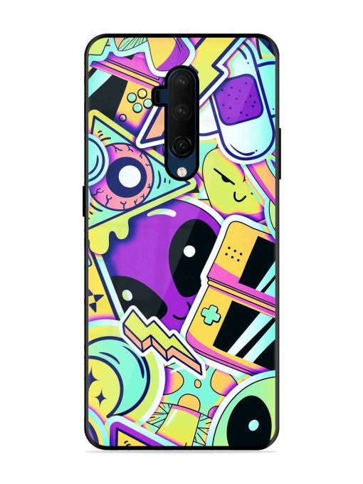 Scratch Art Glossy Metal Phone Cover for Oneplus 7T Pro Zapvi