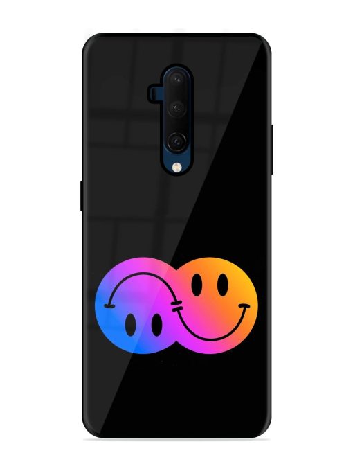 Gradient Smile Art Glossy Metal TPU Phone Cover for Oneplus 7T Pro Zapvi