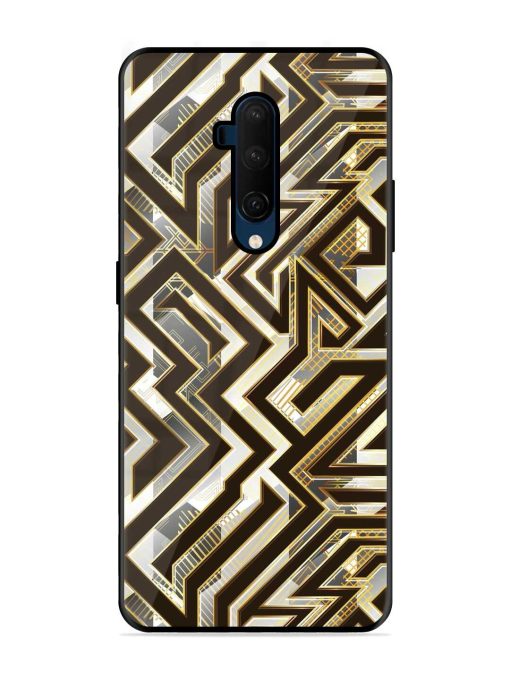 Technology Geometric Seamless Glossy Metal Phone Cover for Oneplus 7T Pro Zapvi