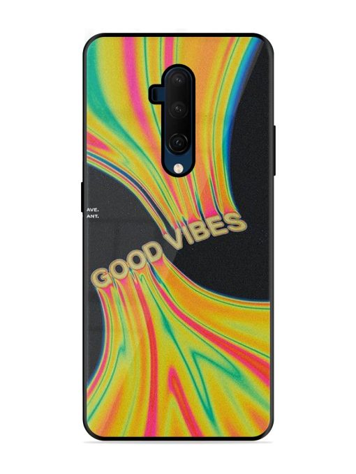 Good Vibes Glossy Metal Phone Cover for Oneplus 7T Pro