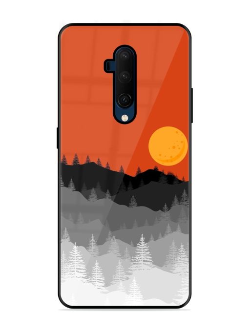 Mountain Lofi Sun Glossy Metal Phone Cover for Oneplus 7T Pro Zapvi