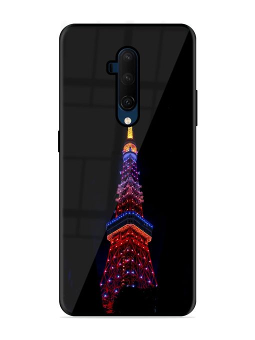 Eiffel Tower Night View Glossy Metal Phone Cover for Oneplus 7T Pro Zapvi