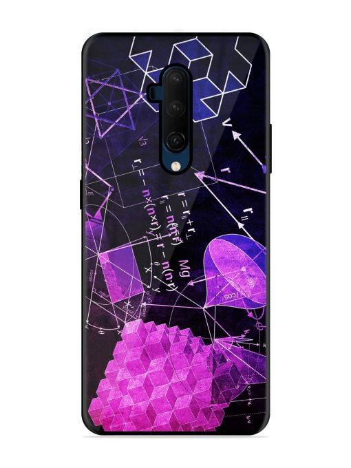 Math Physics Formula Art Glossy Metal Phone Cover for Oneplus 7T Pro Zapvi