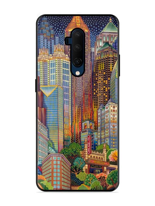 Cityscapes Art Glossy Metal Phone Cover for Oneplus 7T Pro Zapvi