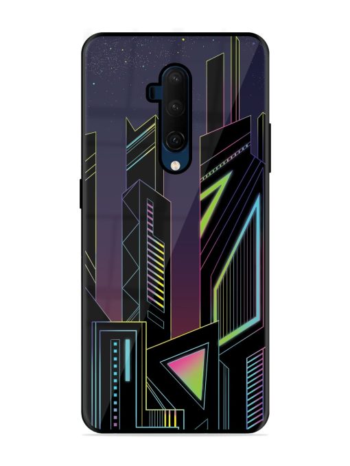 Neon Dreamscape Glossy Metal Phone Cover for Oneplus 7T Pro Zapvi