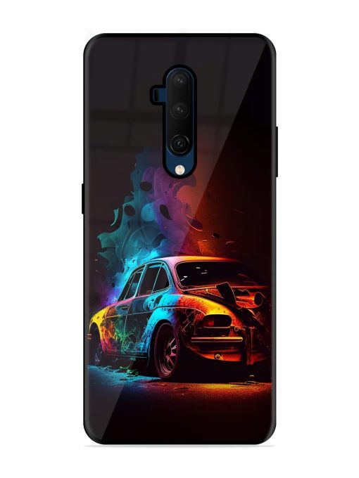 High Classic Car Art Glossy Metal Phone Cover for Oneplus 7T Pro Zapvi